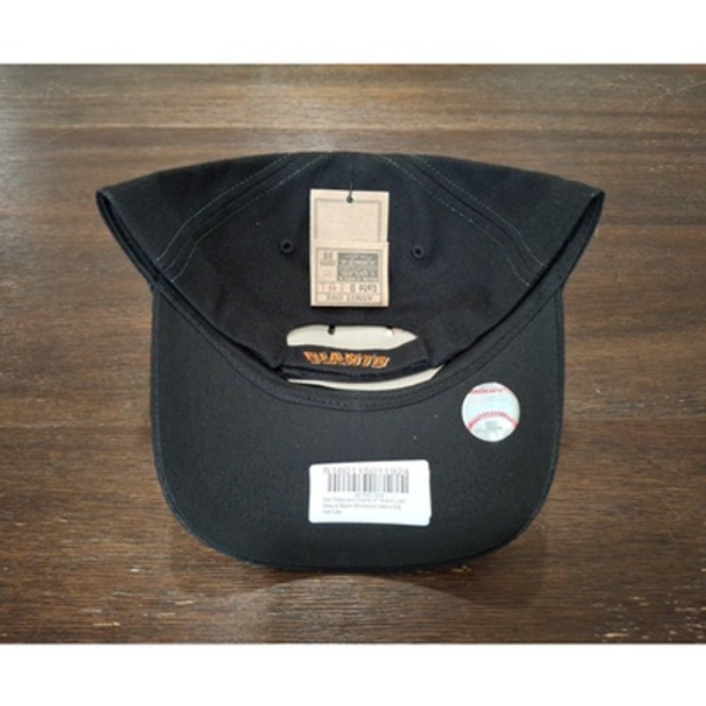 San Francisco Giants 47 Brand Light Gray Black Structured Adjustable Hat MLB Cap - Picture 4 of 5